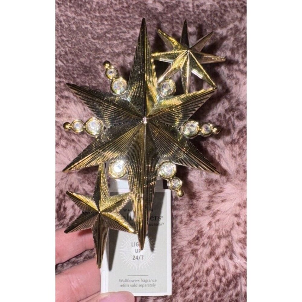 Bath & Body Works Wallflowers Plug Gold Stars Crystals Star Burst Night Light